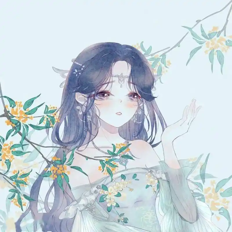 意境古风漫画女生头像|芙蓉不及美人妆 水殿风来珠翠香_歌尽桃花