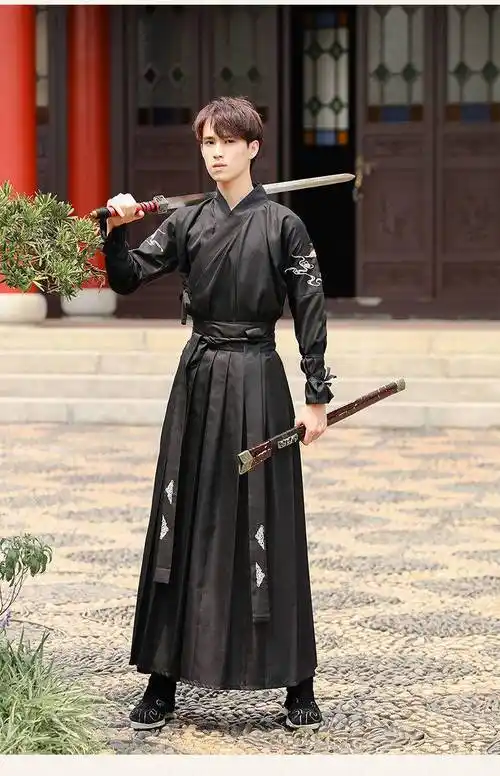 国潮男装联名锋承男装汉服学生武侠风班服侠客书生帅气古装男士古风