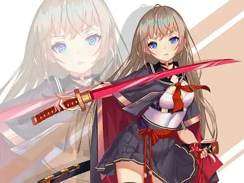 二次元角色女刀