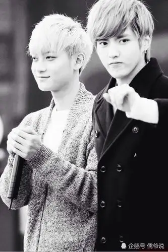 吴亦凡和曾经的好兄弟黄子韬的亲密合照