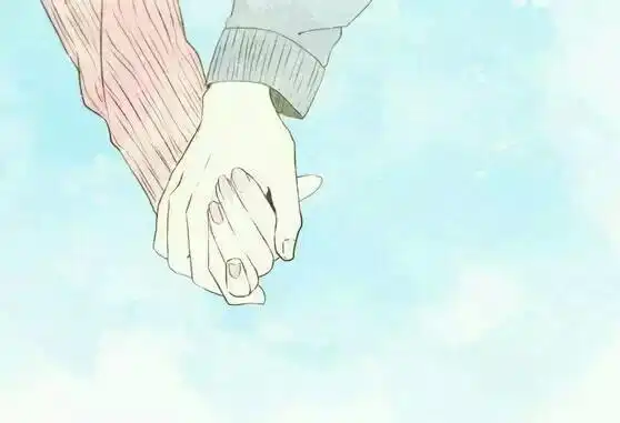 浪漫甜美的情侣牵手的唯美小清新图片