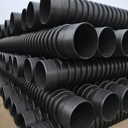 石家庄pe克拉管 聚乙烯缠绕结构壁型管厂家批发 dn300工程排污管抗