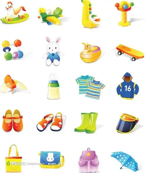 卡通生活用具图标矢量素材