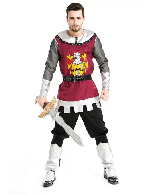 中世纪骑士服装万圣节cosplay男国王士兵官公主派对演出表演服款二十