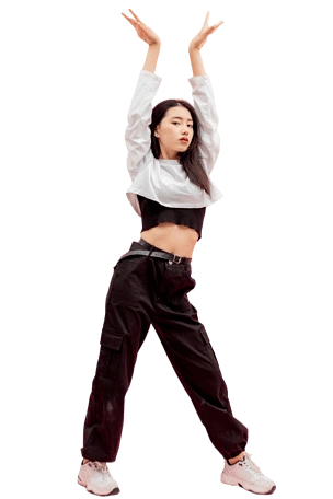 爵士街舞青年女生跳舞技巧动作免抠元素