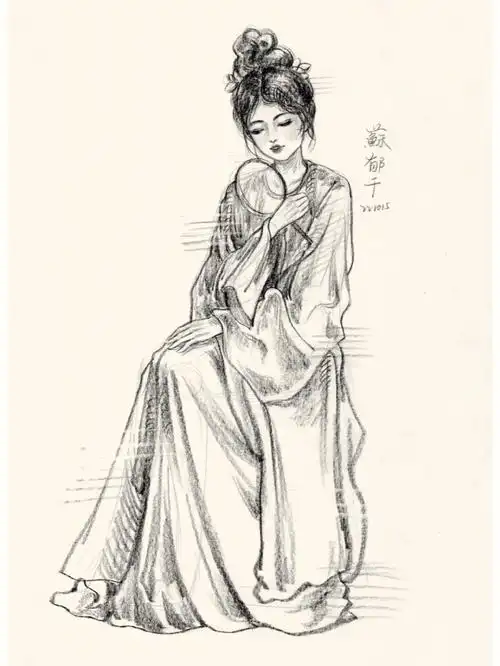 约稿  #古风 #古风插画 #古风手绘 #画画 #速写人物 #摸鱼  #二次元