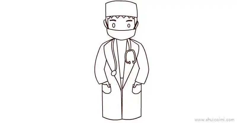 医生教程儿童画怎么画 医生教程简笔画简单 - 水彩迷
