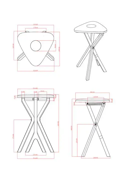 "信手拈鱼"折叠凳设计