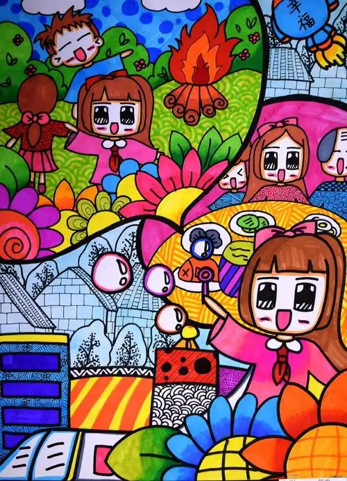 图集东莞300名小学生用画笔展示心中的美好生活