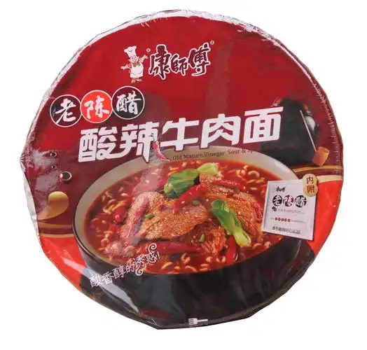 康师傅,老陈醋,酸辣牛肉面,方便面-康师傅老陈醋酸辣牛肉面桶装120g