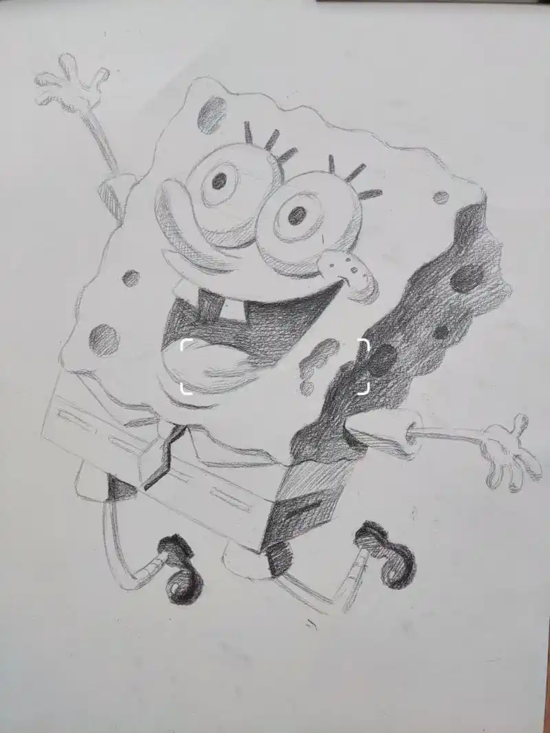 海绵宝宝素描带步骤
