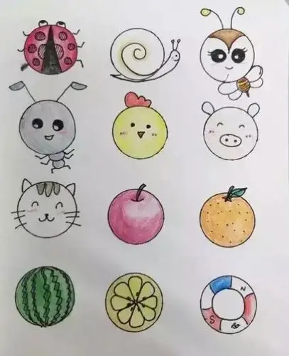 生活中,还有很多的圆形物品,发挥你的想象力,动手试试吧,期待