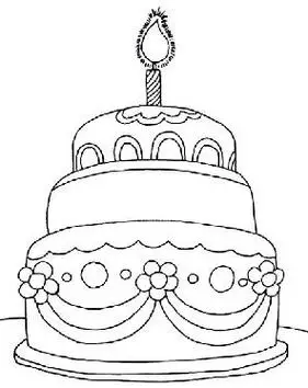 美味的蛋糕儿童画创意(创意线描儿童画)(3)