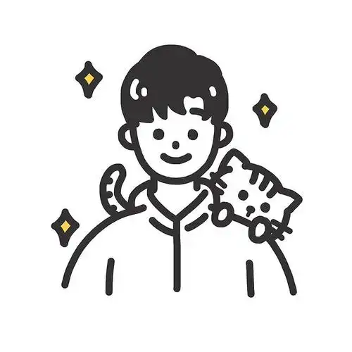 meow手绘定制豆豆儿童风卡通简约线条黑白形象手绘头像淘宝网