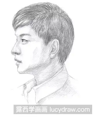 素描正侧面头像的画法