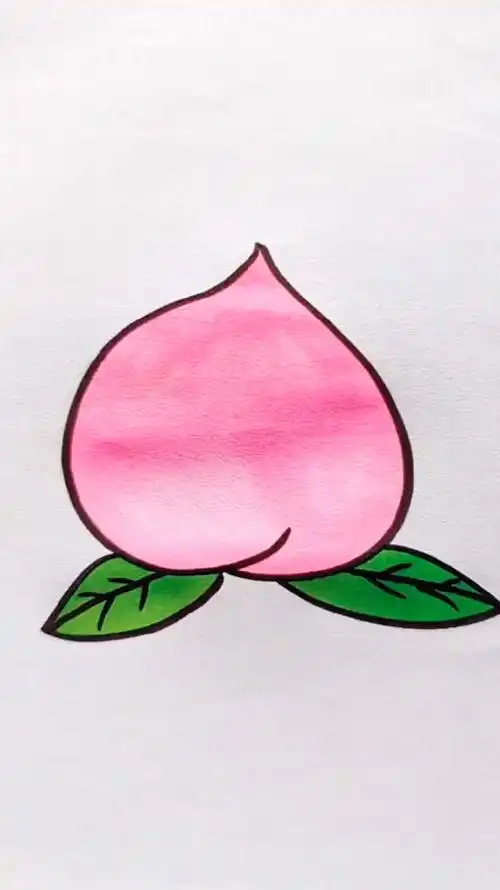 大桃子 儿童简笔画 马克笔上色-度小视