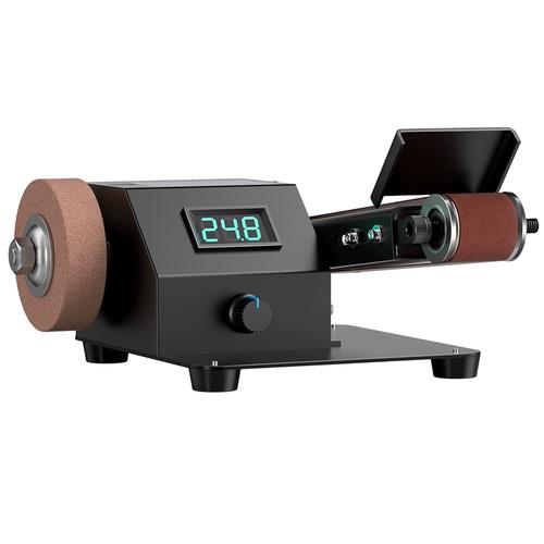 速发电动砂带机磨刀器全自动小型打磨机家用m神器快速菜刀剪刀砂