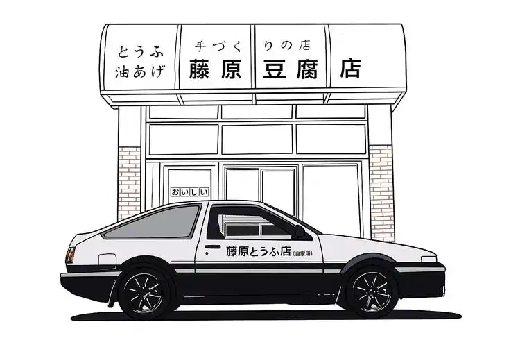 汽车手绘 藤原豆腐店的ae86_拿画笔的ape-站酷zcool