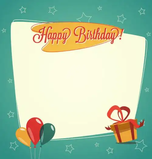 矢量生日快乐贺卡图片-矢量平面风格的生日快乐贺卡素材-高清图片