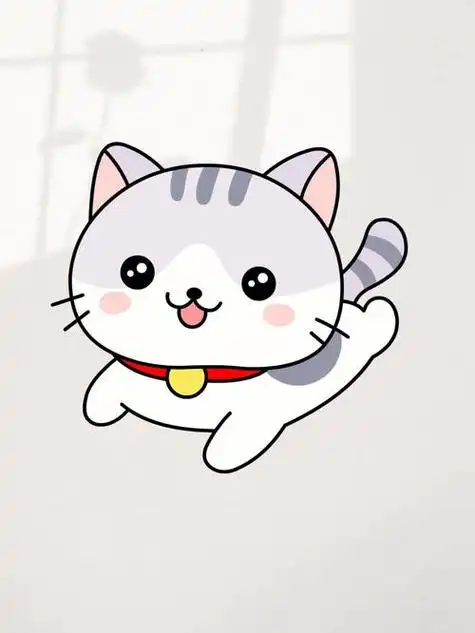 简笔画教程  画画教程  儿童简笔画  可爱简笔画  卡通可爱的猫咪技