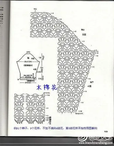 粉粉的开衫葱衣 有原版图解 女士长袖开衫镂空毛衣-编织教程-编织人生