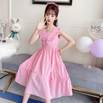 酷萌晨晨童装 女童连衣裙夏装儿童公主裙夏天韩版中大童仙女裙子小