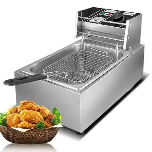 纳丽雅(naliya) 油炸锅商用电炸炉油炸炉家用电炸锅机械式油炸机10l