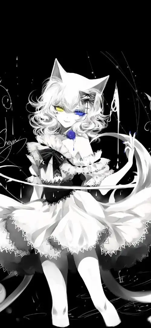 暗黑风格女生插画壁纸 是你喜欢的类型么 高清壁纸无水印