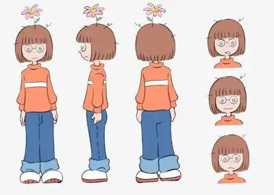 女孩的正反面侧面和表情合集