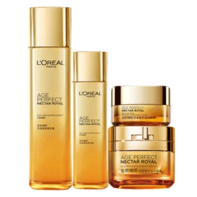 欧莱雅loreal套装护肤品金致臻颜花蜜奢养保湿补水细纹化妆品礼盒送