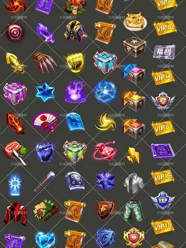 q版游戏 手游 科技感 格斗类 道具 装备 icon图标 美术素材资源-淘宝
