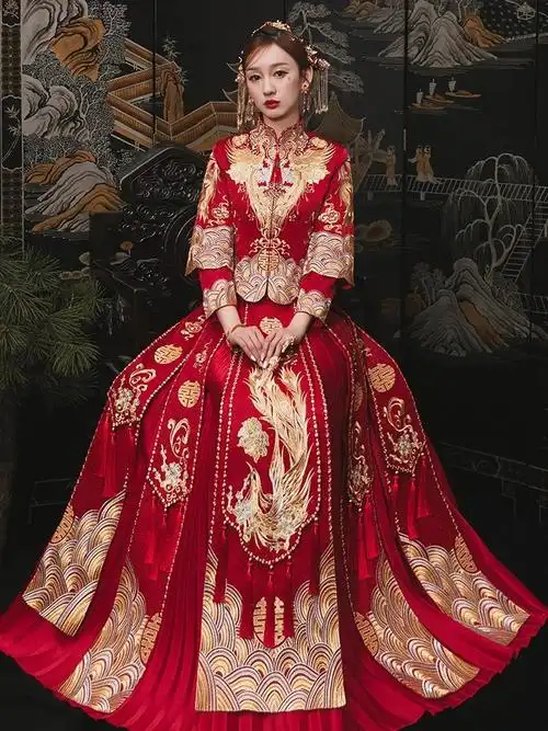 秀禾新娘2022年新款结婚禾秀中式婚纱礼服嫁衣衣秀秀禾服