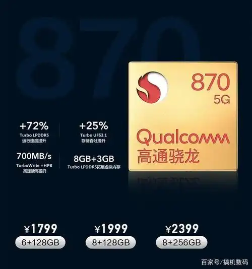 被低估的骁龙870手机128gb5000mah前后六摄已跌至1799元