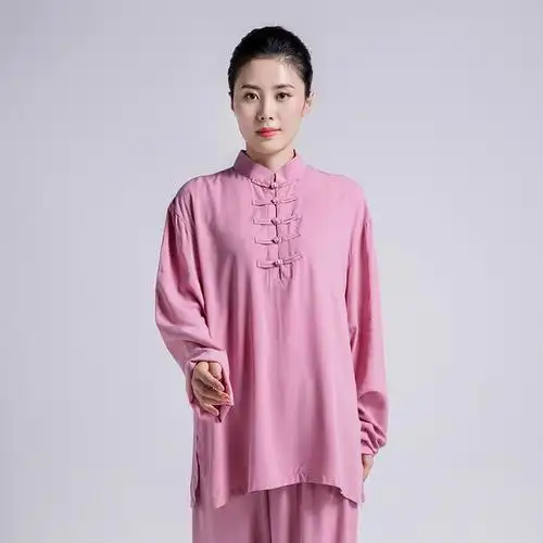 新款太极服女春夏季棉麻长短袖太极拳练功服中老年晨练服装亚麻秋