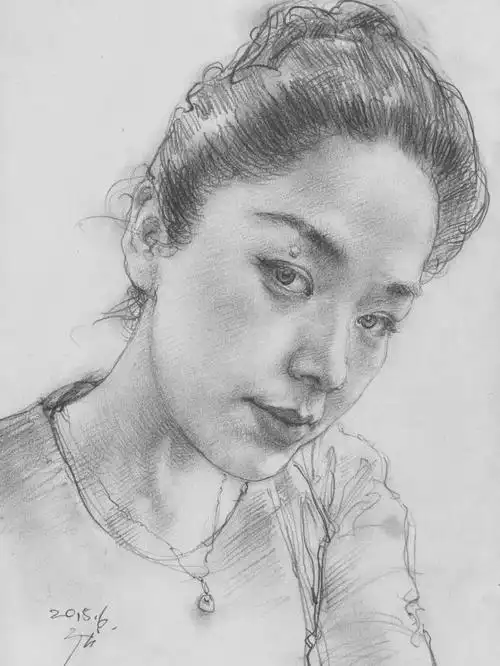 美院院长庞茂琨肖像素描速写 每一张都那么的传神 #速写 #速写人物