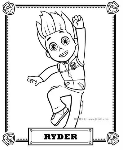 汪汪队队长——莱德_汪汪队-简笔画大全