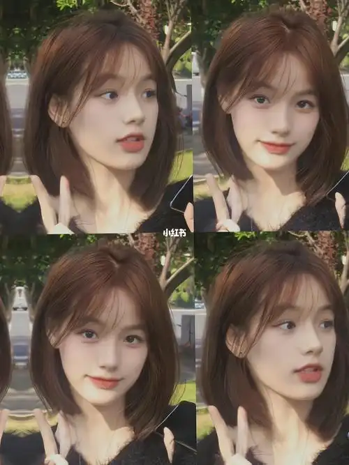 2022最火韩式蓬松少女感短发超级显白发色