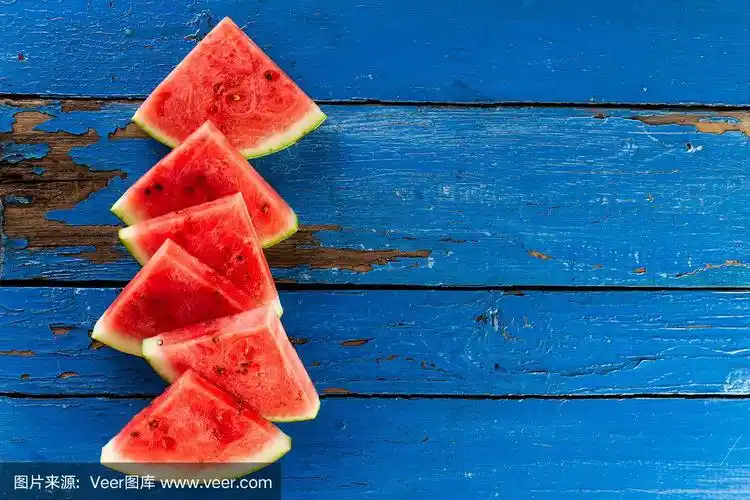 西瓜,乡村风格,食品,桌子,蓝色