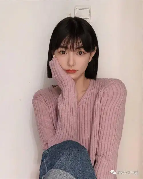 2021流行免打理网红一刀切短发100款