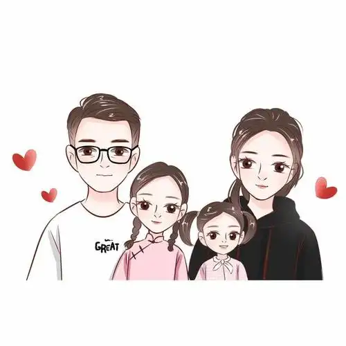 特别亲子照,一家三口,四口微信头像,温馨幸福