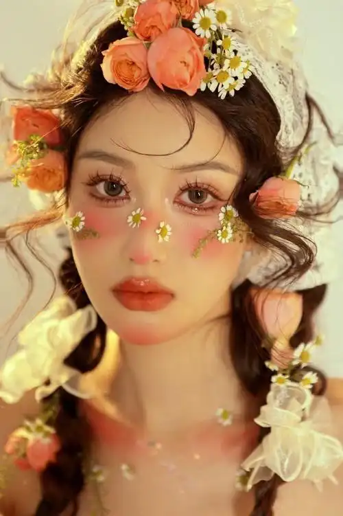 创意鲜花造型,武汉学化妆