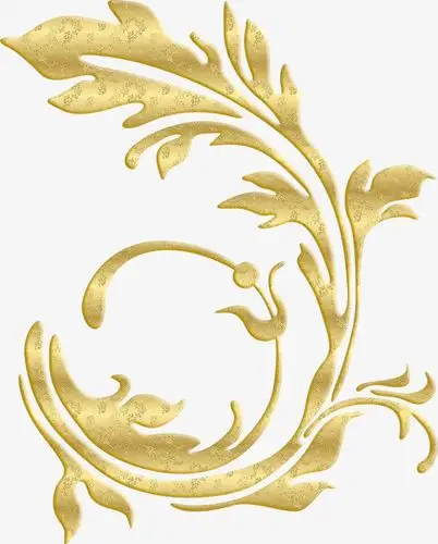 金色华丽花边花纹