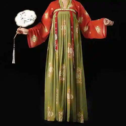 唐制古装汉服女中国风仙气唐宫夜宴古典舞学生演出服女飘逸古风