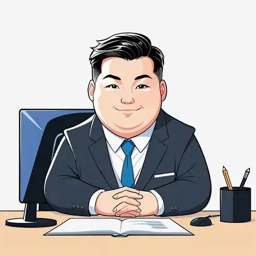 职业头像男律师公正之光专属手绘卡通头像