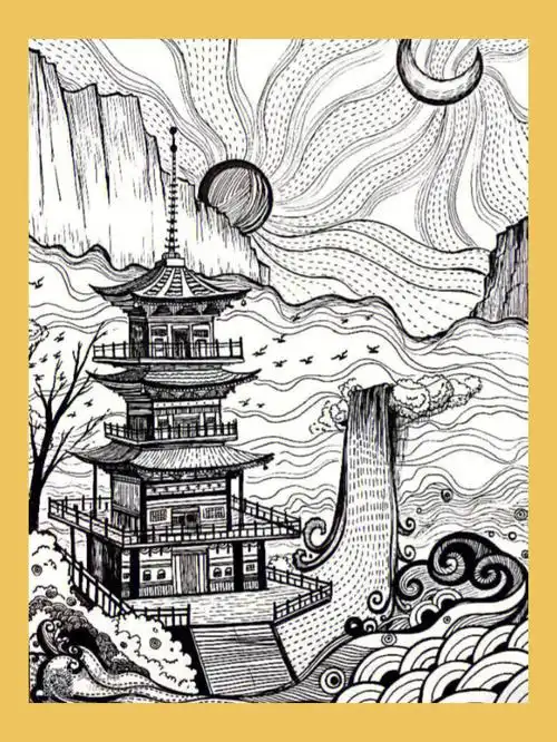 视觉传达  #建筑  #透视  #黑白线描作品