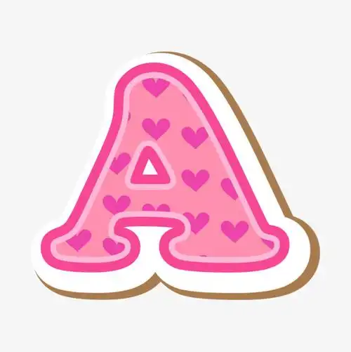 彩色贴纸可爱标签英文字母a