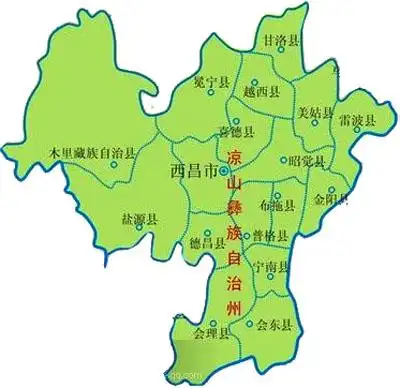 凉山州行政区划地图