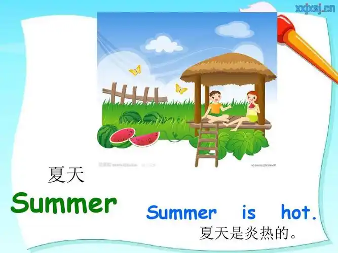 pep五年级英语下册unit_2_my_favourite_season第一课时课件lets