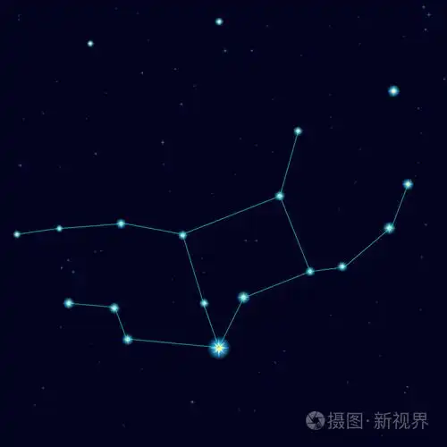 夜晚星空与星座处女座