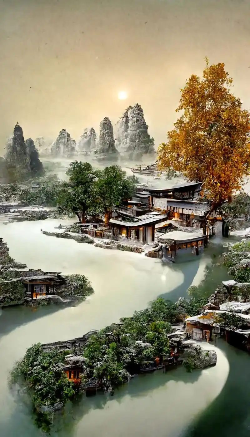 图文伙伴计划 #小桥流水人家 #高清壁纸  - 抖音